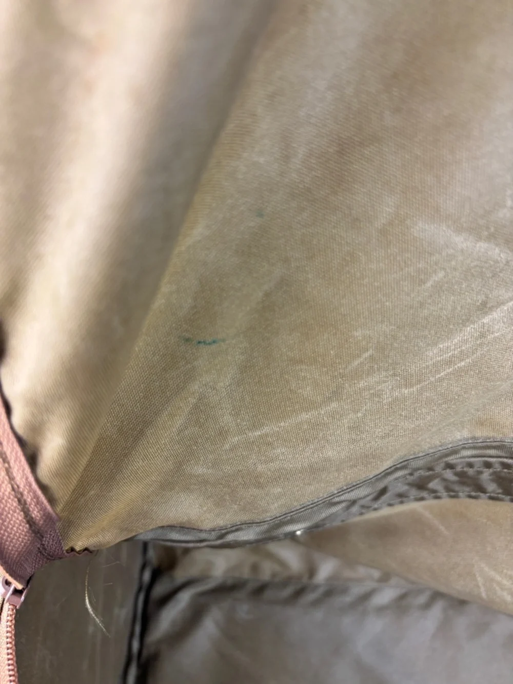 Vintage Hartmann Weekender Duffle Durable Olive Green Ballistic Nylon w/Leather